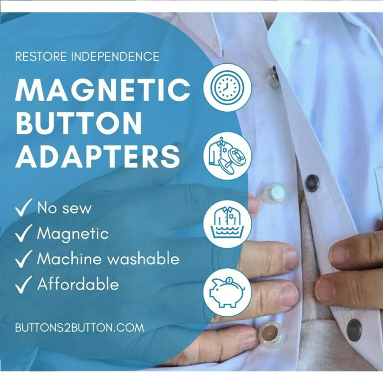 Instructions to Install Buttons 2 Button Magnetic Adaptor Dressing Aid 