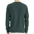 thumbnail image 4 of Hanes Essential-T Men Long Sleeve T-Shirt, Crewneck Classic Fit Cotton Tee, Athletic Dark Green, S, 4 of 5