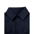 thumbnail image 6 of DYMADE Casual Pockets Lapel Button Tops Basic Short Sleeve Men's Shirt, 6 of 7