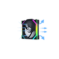 thumbnail image 1 of Lian Li 12SL1W1B Wireless 120mm ARGB Case Fan Single Black, 1 of 7