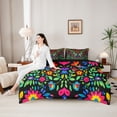 thumbnail image 4 of Erosebridal Rainbow Hummingbird 7-Piece Twin Bedding Sets,Colorful Plant Flowers Blossom Bedding Comforter Set,Reversible, 4 of 7