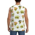 thumbnail image 4 of Pofeuu Kawaii Mexican Avocado Print Men's Muscle T-Shirt, Sleeveless, Muscle Tank, Classic Muscle Tee Top For Men Casual Sleeveless Muscle T-Shirt Trendy Clothes-Small, 4 of 7