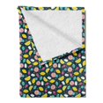 thumbnail image 2 of Fruits Soft Flannel Fleece Throw Blanket, Hand Drawn Vegan Options Sliced Lemons Strawberries and Oranges Doodle Style Food, Cozy Plush for Indoor and Outdoor Use, 50" x 60", Multicolor, by Ambesonne, 2 of 5