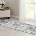 thumbnail image 2 of Loomaknoti Fortune Elamae 2' x 7' Gray Geometric Outdoor Polypropylene runner rug, 2 of 6