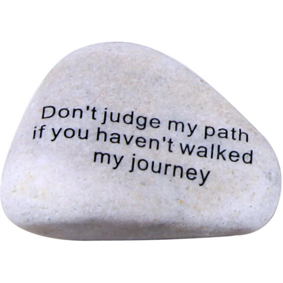 Holy Land Market - Don't judge my path... Extra Large Engraved Natural Stones from the Holy Land : 4 - 5 Inches