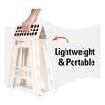 thumbnail image 4 of Foldable Step Stool – Holds Adults up to 300 Lbs, Best for Kitchen & Bathroom – Collapsible, Portable, Lightweight Stepping Stool with Sturdy, Non-Slip Design – White, 15” 15 Inch, 4 of 7