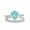 Paraiba Tourmaline CZ, variant on Teardrop Piece Set Pear Cut Band Ring Rose Tone Morganite CZ 925 Sterling Silver Size 10