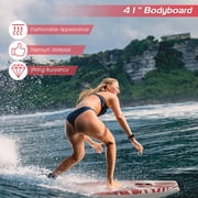 Costway 41'' Bodyboard Lightweight Surfboard W/Wrist Leash Fin EPS Core for Kids & Adults