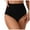 Black, variant on TTUHYWXI Women's High Waisted Bikini Bottoms Ruched Tummy Control Bathing Suit Bottom Full Coverage Swimsuit (Blue1, S)
