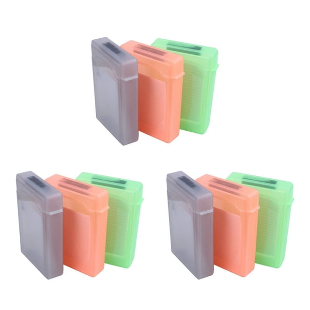 15 PCS 3.5 inch Portable IDE HDD External Case Hard Drive Case Hard Case Plastic Protection Case,15 x Hard Drive Box,random