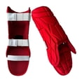 thumbnail image 4 of Protectores de piernas de béisbol y Softbol protectores de pies para adultos protección en deportes multifunción cómodo Protector ergonómico ajustable Rojo, 4 of 8