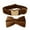 Coffee, variant on Zeya Bowtie Dog Collar, Velvet Dog Collars with Detachable Bowtie Metal Buckle, Soft Comfortable Adjustable Bow Tie Collars for Small Medium Large Dogs