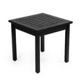 thumbnail image 3 of JONATHAN Y Archer 18.9" Modern Classic Square Slatted Solid Acacia Wood Indoor/Outdoor Adirondack Side Table, Black, END6000B, 3 of 5