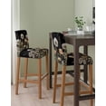 thumbnail image 2 of Farmhouse Flowers Bar Stool Covers Set of 4, Spring Vintage Botanical Floral Stretch Washable Bar Chair Covers with Backs, Removable Pub Counter Height Chair Cover for Kitchen Dining Room Cafe, 2 of 7