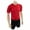 Red/Black, variant on Precision  Adult Lyon T-Shirt & Shorts Set