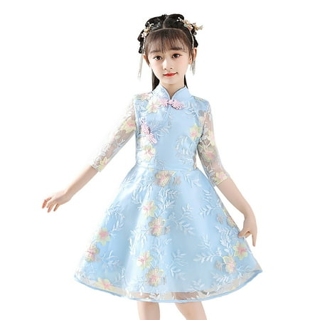 

Dresses for Girls Long Christmas Dress for Girls 10-12 Toddler Kids Baby Girls Children Fairy Hanfu Three Quarter Sleeve Dresses For Girls Spandex Shorts for under Dresses Girls Dresses 2t Summer