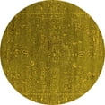 thumbnail image 1 of Ahgly Company Machine Washable Indoor Round Oriental Yellow Industrial Area Rugs, 8' Round, 1 of 4
