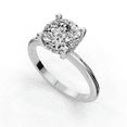 thumbnail image 2 of Ammo Jewel Round Cut Diamond Hidden Halo Engagement Ring - 1.6 Ct Lab Created Simulated Diamond Rings - 14K White Gold Plated Ring for Her - Prong Set Solitaire Proposal Gift for Her Weddings, 2 of 4