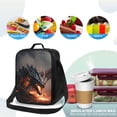 thumbnail image 4 of Naloa Fiery Black Dragon Attack Lunch box Lunch bag for men women Large capacity Lunchbox Insulated Lunch bag Lunch box cooler, 4 of 7