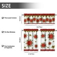 thumbnail image 4 of Christmas Kitchen Curtains Sets for Windows Red Flower Kitchen Decorative Sink Window Valance 3 Piece Set Tier Christmas Curtains 3 Panels Decor for Living Room Bedroom Home, 4 of 7