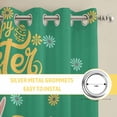 thumbnail image 6 of Happy Easter Kitchen Curtains Window Panels, Rabbits Eggs Spring Daisy Floral Grass Green Insulated Window Treatment Curtain, Grommet Curtains for Bedroom/Living Room/Bathroom, 2 Piece 42"Wx45"L, 6 of 8