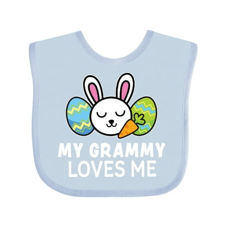 

Inktastic My Grammy Loves Me with Bunny and Easter Eggs Boys or Girls Baby Bib