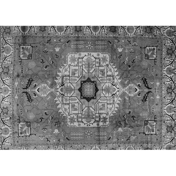 Ahgly Company Indoor Rectangle Persian Gray Traditional Area Rugs, 4' x 6'