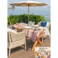 thumbnail image 4 of Outdoor Tablecloth with Umbrella Hole and Zipper, Thanksgiving Rectangle Table Cloth 60x84 Inch Waterproof Tablecloth, Pink Orange Blue Fall Pumpkin Fruit Butterfly Picnic Table Cover for Patio, 4 of 7