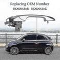 thumbnail image 3 of Exterior Door Handle For Fiat 500 2012 - 2018 Chrome Left Driver Side -t, 3 of 5