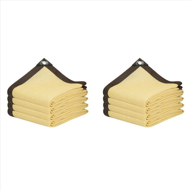 2X Protección UV Red de Sombra Beige Jardín Balcón Cobertizo para Plantas Vela de Sombra Piscina Al Aire Libre Toldo Cubierta Toldo para Acampar,A