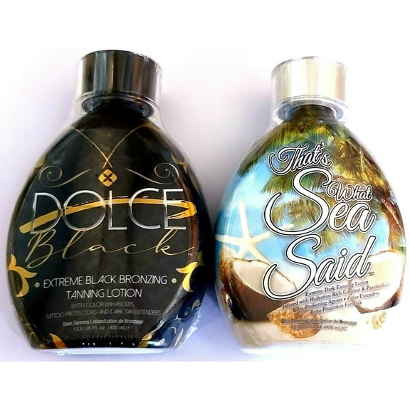 Black Bronzer Tanning Bed Lotion & That's What Sea Said Intensifier Lotion