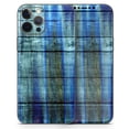 thumbnail image 5 of DesignSkinz Blue and Green Tye-Dyed Wood Full-Body Skin Decal Wrap Cover for iPhone 13, 5 of 9