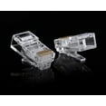 thumbnail image 3 of FixtureDisplays® Cable Connector Gold-plated 100 pieces End-pass RJ45 Cat5 Cat5e Connector 15272, 3 of 7