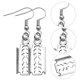thumbnail image 2 of 2 Pairs Creative Punk Style Earrings Chopper Drop Earrings Punk Dangle Earrings, 2 of 3
