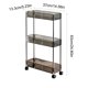 thumbnail image 3 of Clear Acrylic Rolling Storage Carts 3 Tier Slim Narrow Multi Function Trolley With Wheels Space Saving Gaps Organizer For Bathroom Kitchen Laundry Small Spaces, 3 of 6