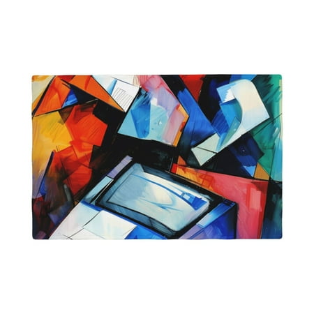 

Placemats Set of 4 / 6 Abstract Cubist Printer Placemats for Dining Table Indoor/Outdoors Heat Resistant Washable Placemats 18 x 12