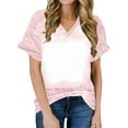 thumbnail image 5 of Ahdbta Womens Summer Tops Sublimation Blanks Bleached T-Shirt for Women Summer Casual Loose Fit Short Sleeve V Neck Basic Tops Shirts Funny Blouses, 5 of 5