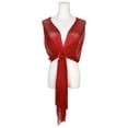 thumbnail image 3 of Chales y envolturas para mujeres Inspire Chic para vestidos de noche, brillante, chispeante y elegante con hebilla 74.8x17.7" (LxA) Burdeos (Rojo), 3 of 6