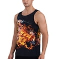 thumbnail image 2 of Logiee Tennis Ball In Fire1 Print Men's Workout Tank Top,Quick Dry Workout Tank Top,Gym Muscle Tee,Fitness Bodybuilding Sleeveless T Shirt-X-Large, 2 of 7