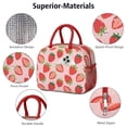 thumbnail image 4 of Insulated Lunch Tote Lunch Box for Women Men,Strawberry (129)-new_5 Reusable Insulated Lunch Tote Small Leakproof Cute Lunch Cooler with for Student Bento Bag, 4 of 7