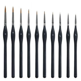 Model Paint Brush Set Miniature. Fine Detail Hobby Painting Brush 4pc Size  0 Paintbrushes for Art Watercolor Acrylics Oil Warhammer Paint Set. Nail