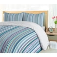 thumbnail image 5 of Ambesonne Striped Duvet Cover Sets, Blue Purple Geometric, 2-King, Multicolor, 5 of 7