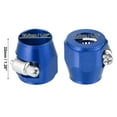 thumbnail image 3 of Unique Bargains 5 Pcs AN12 Hex Car Hose Finisher Flexible Rubber Pipe Clamp with Screw Band Adapter Fitting Blue, 3 of 6
