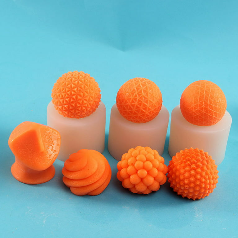 Round Flower Silicone Soap Aroma Stone Handmade Mold Soap Making Molds 1pc  Set
