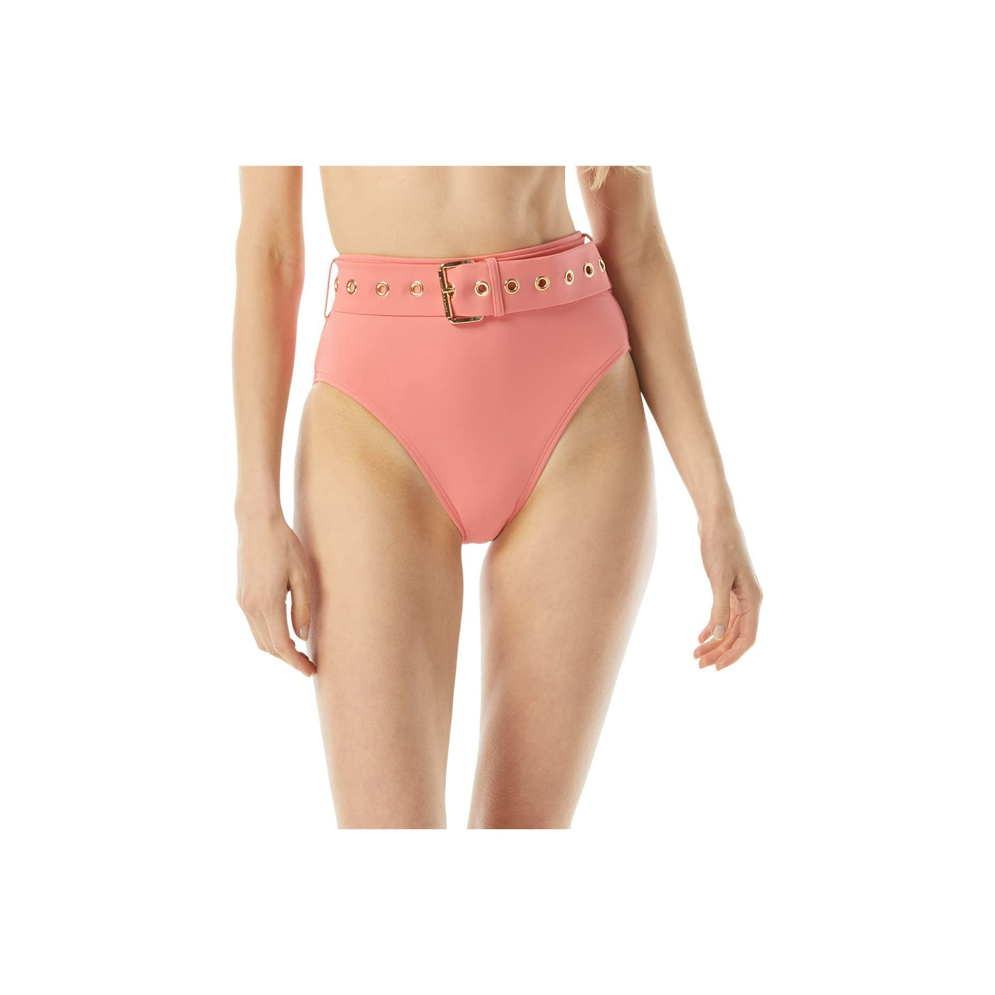 Michael Kors Solids High-Waist Bikini Bottoms Carribean Pink SM | Walmart  Canada