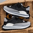 thumbnail image 4 of Men's Fashion Black and White Chunky Sneakers - Comfortable, Lightweight, All-Season Casual Shoes  Casual Sneakers | Sporty Look | PU Upper  with Thick PVC Sole, Suitable for Running and Casual Wear,, 4 of 9