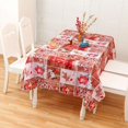 thumbnail image 2 of Rectangle Christmas Table Cloth  Washable Lovely Bow and Bell Printed Table Cover  Decorative Fabric Table Cover for Holiday and Indoor Use 59 x 71 Inch, 2 of 6