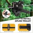 thumbnail image 4 of Kit de tirolesa FAHKNS de 37 m con asiento ajustable y tensado rápido, 4 of 9