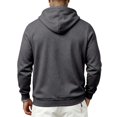 thumbnail image 6 of WIZUTIZ Men's Pullover Hoodie Thick Fleece Cargo Sweatshirt for Men Solid Color Multi Pocket Knit Hooded Sweatshirt Warm Oversized Casual Workwear Athletic Streetwear, 6 of 9