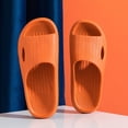 thumbnail image 3 of HEWUQI Slide Shower Shoes for Men Women Non Slip Holes House Slippers Bathroom Pool Gym Students College Dorm Quick Drying Comfortable Sandals Orange Size 8, 3 of 5